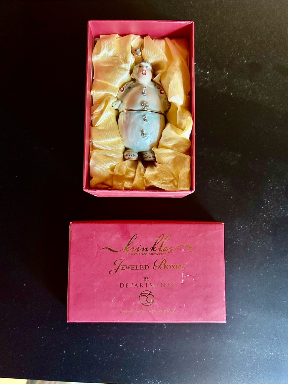 Rare Department 56 Krinkles by Patience Brewster Jeweled Hinged Trinket Box -